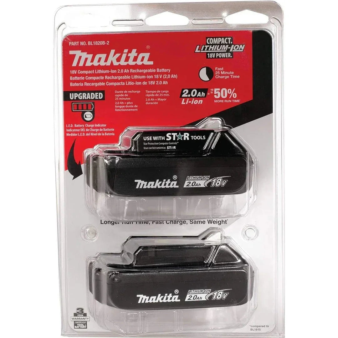 Makita 18V 2.0Ah Battery Combo 2-Pack