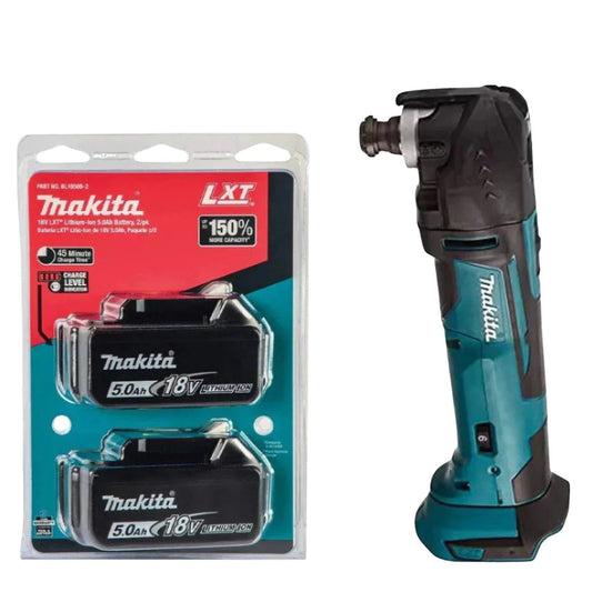 Makita DTM51Z 18V Cordless Multi-Tool with 2 x 5.0Ah Lithium-Ion Batteries